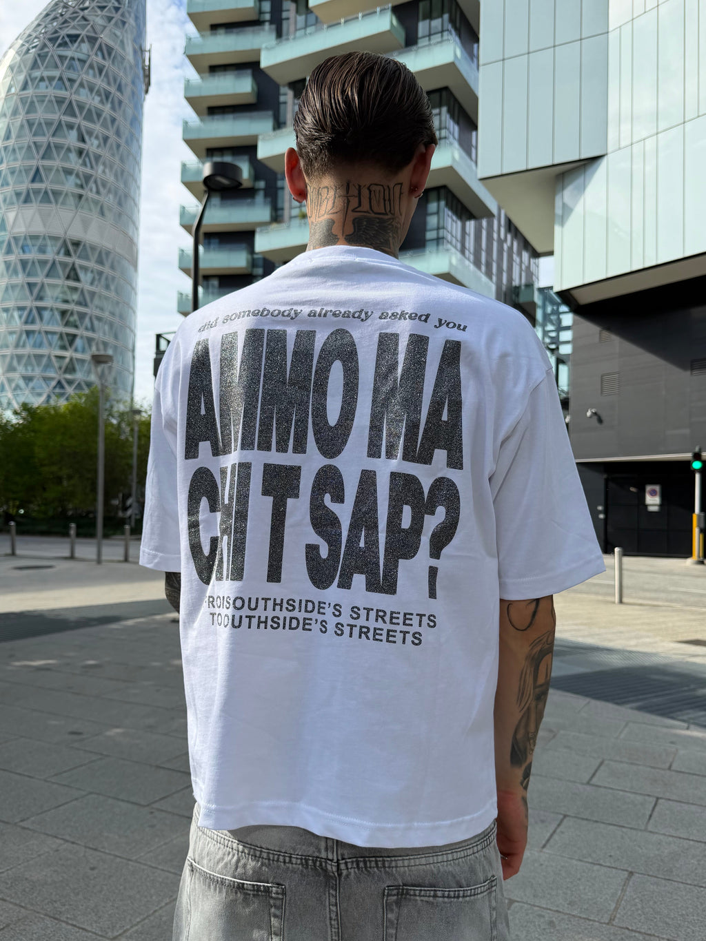 T-shirt con stampa - white
