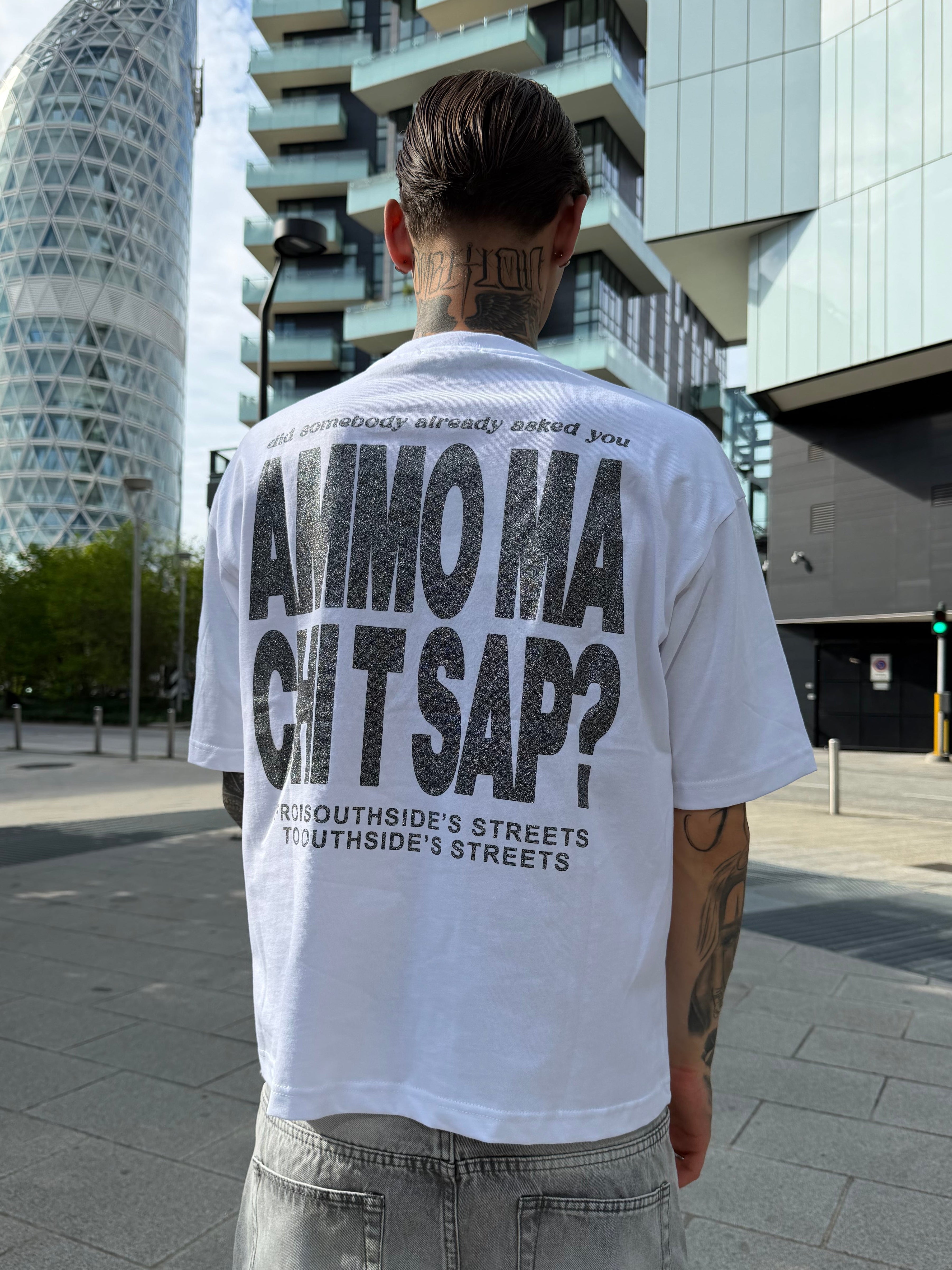 T-shirt con stampa - white