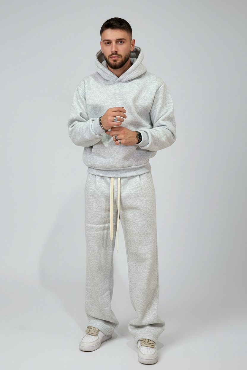 Coordinato felpato - Grigio Nike