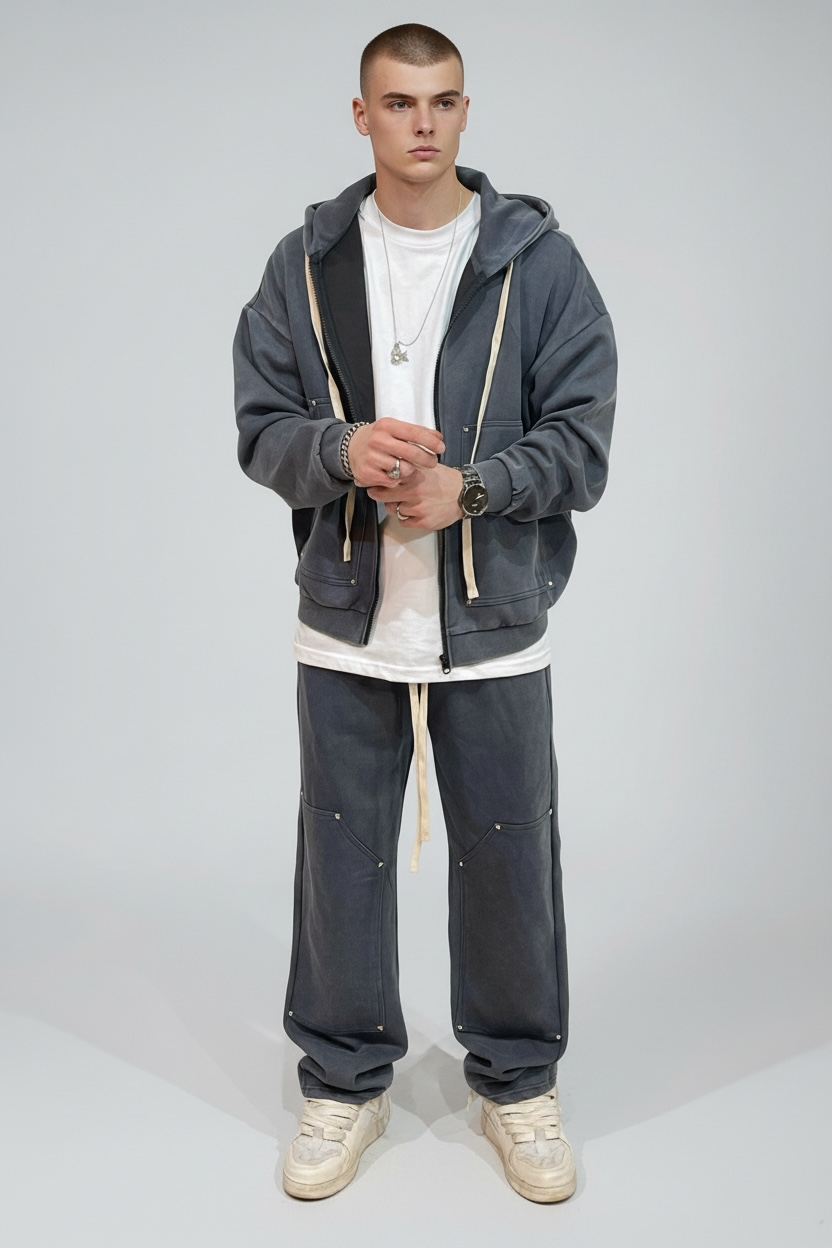 Coordinato Carpenter Zip – Dark Grey