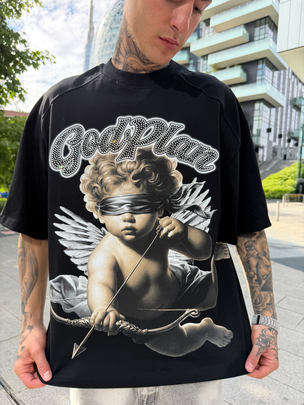 T-shirt God Plan - black