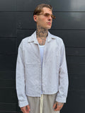 Camicia Crop a righe - beige