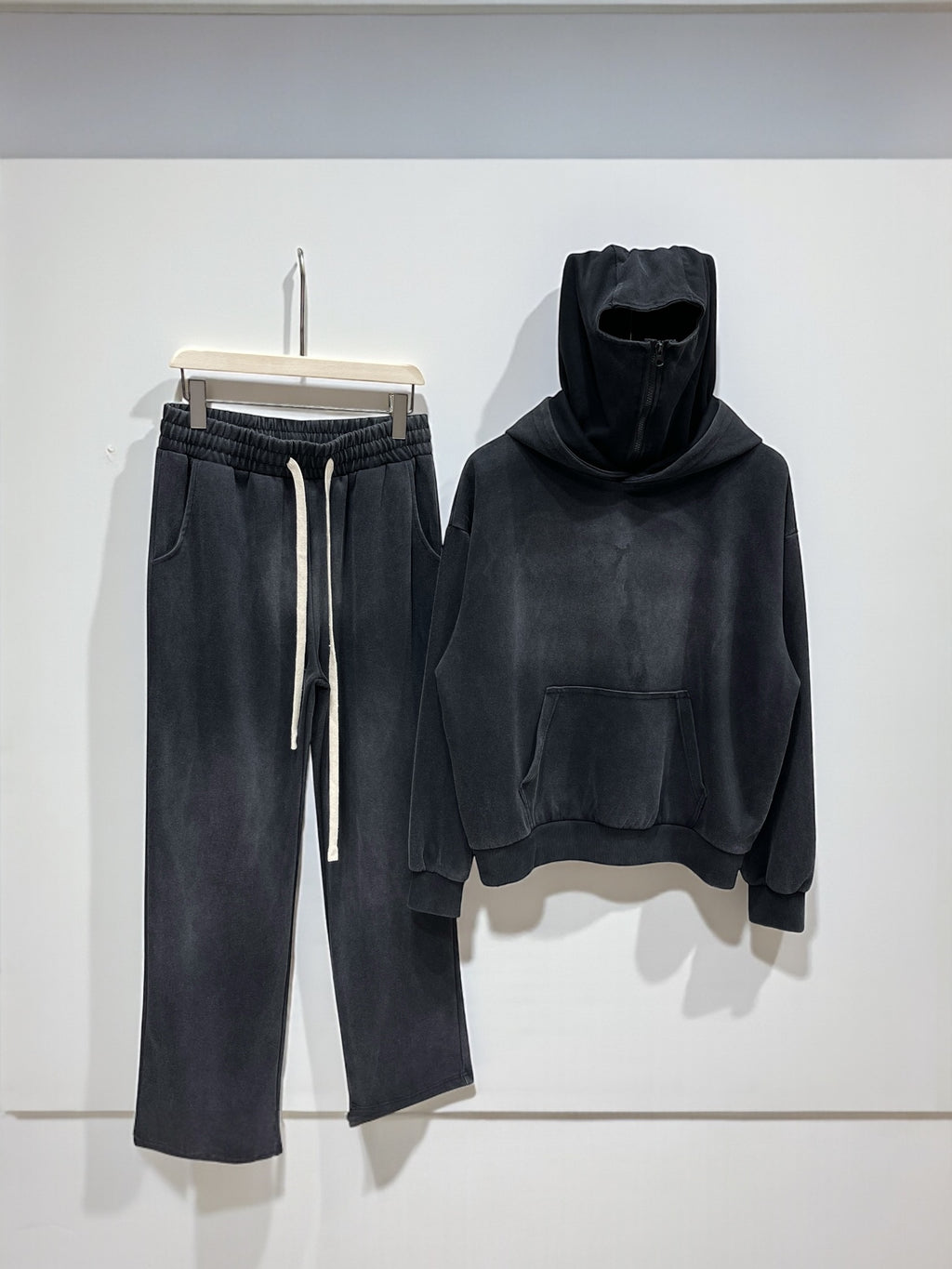 Coordinato Hoodie Tech - Black