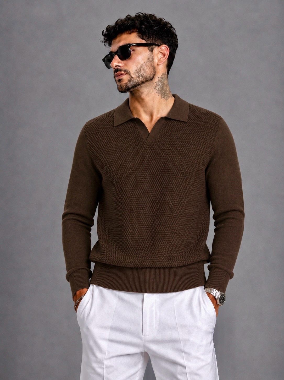 Polo Long - Brown