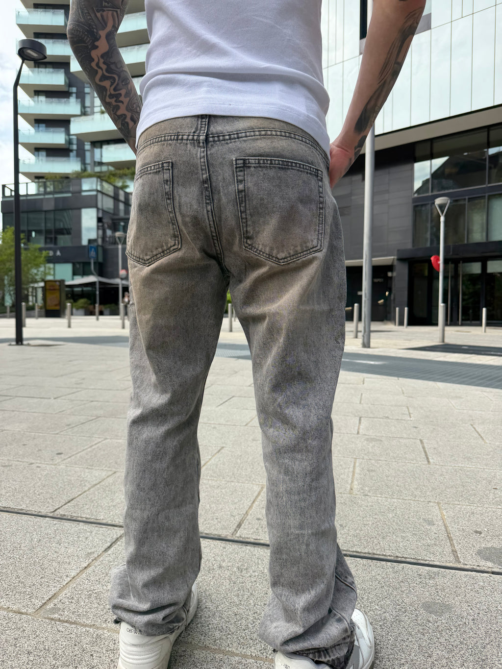 Jeans flare - sabbiato