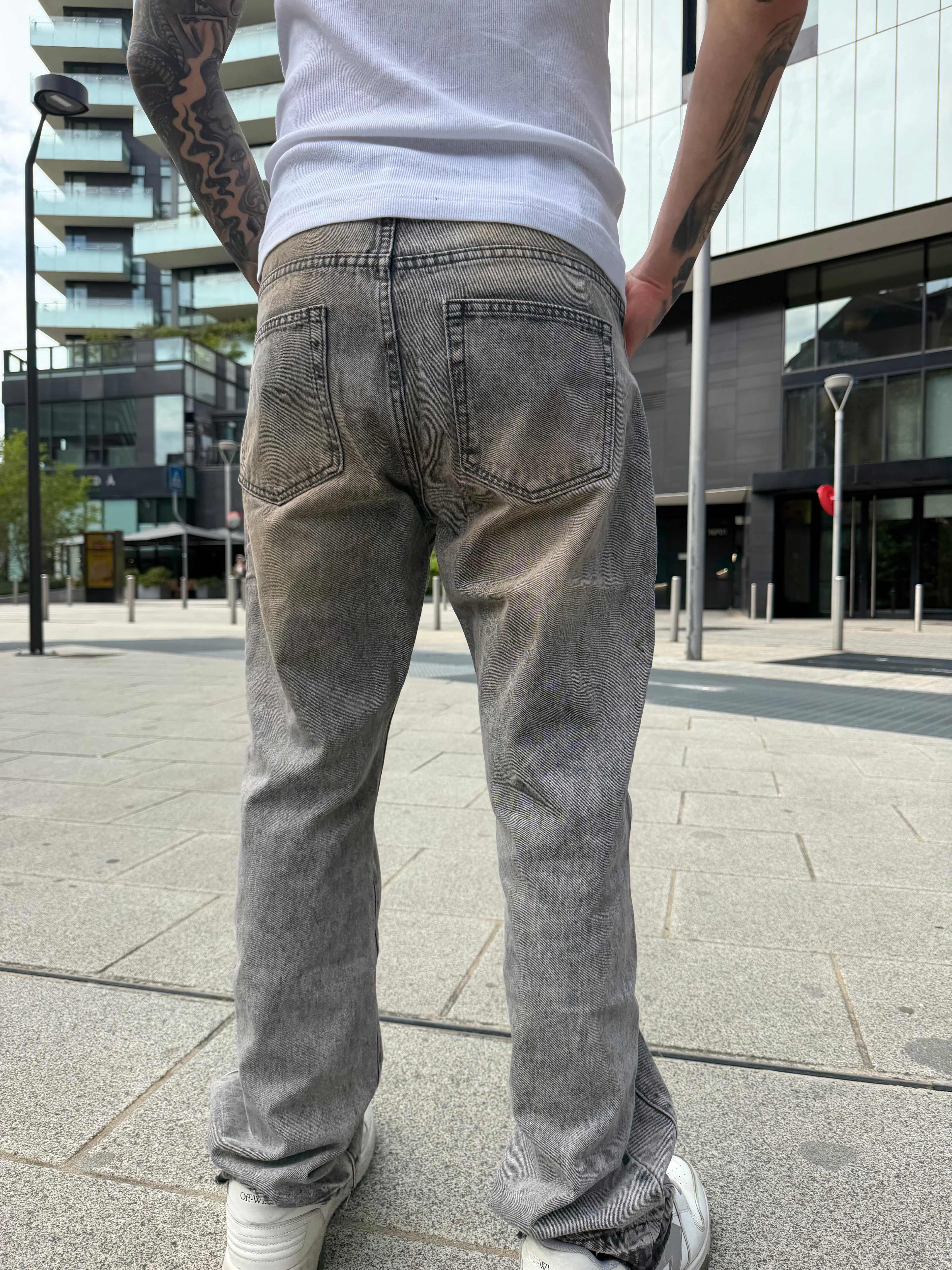 Jeans flare - sabbiato