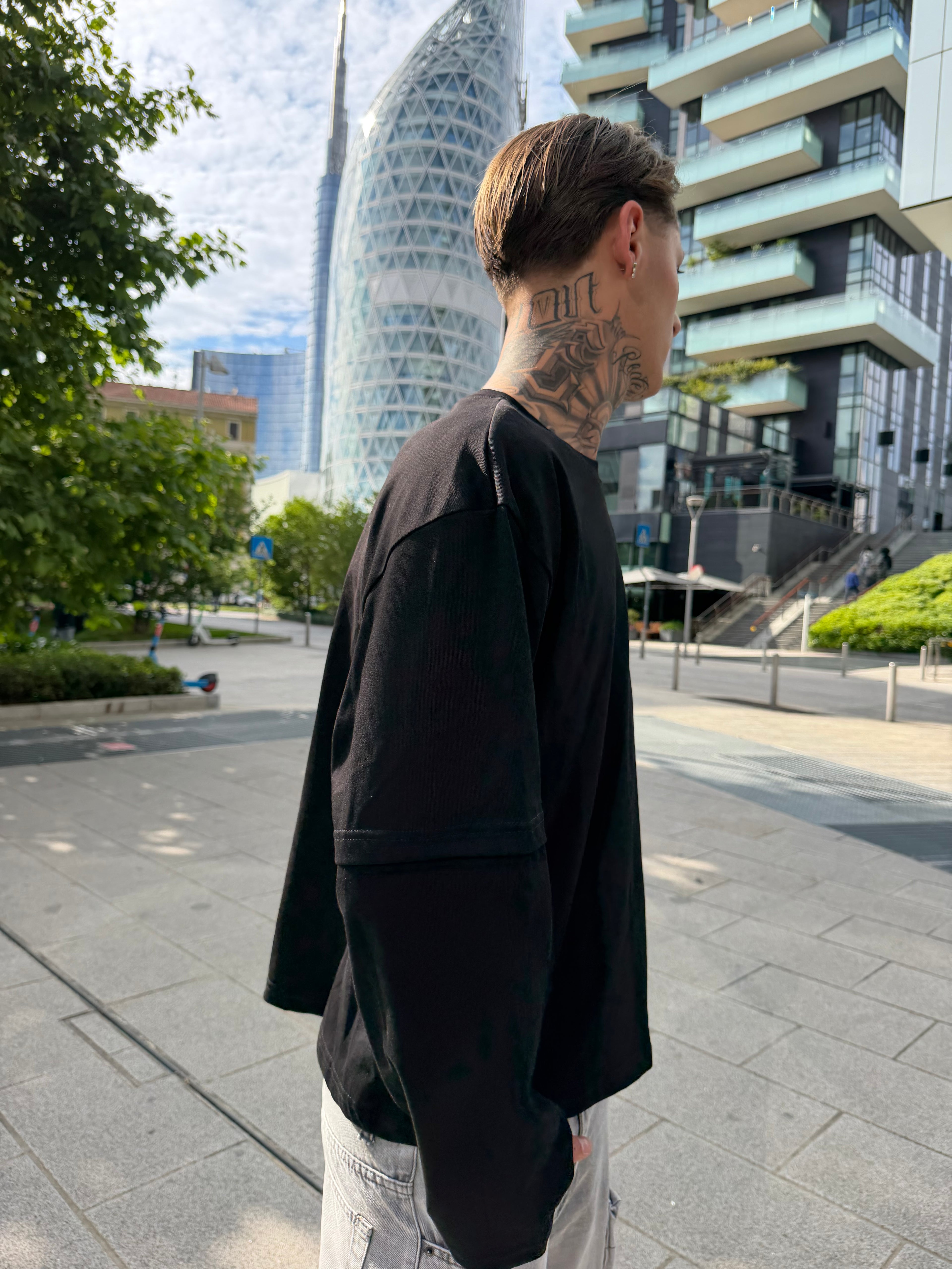 T-shirt long sleeve Black