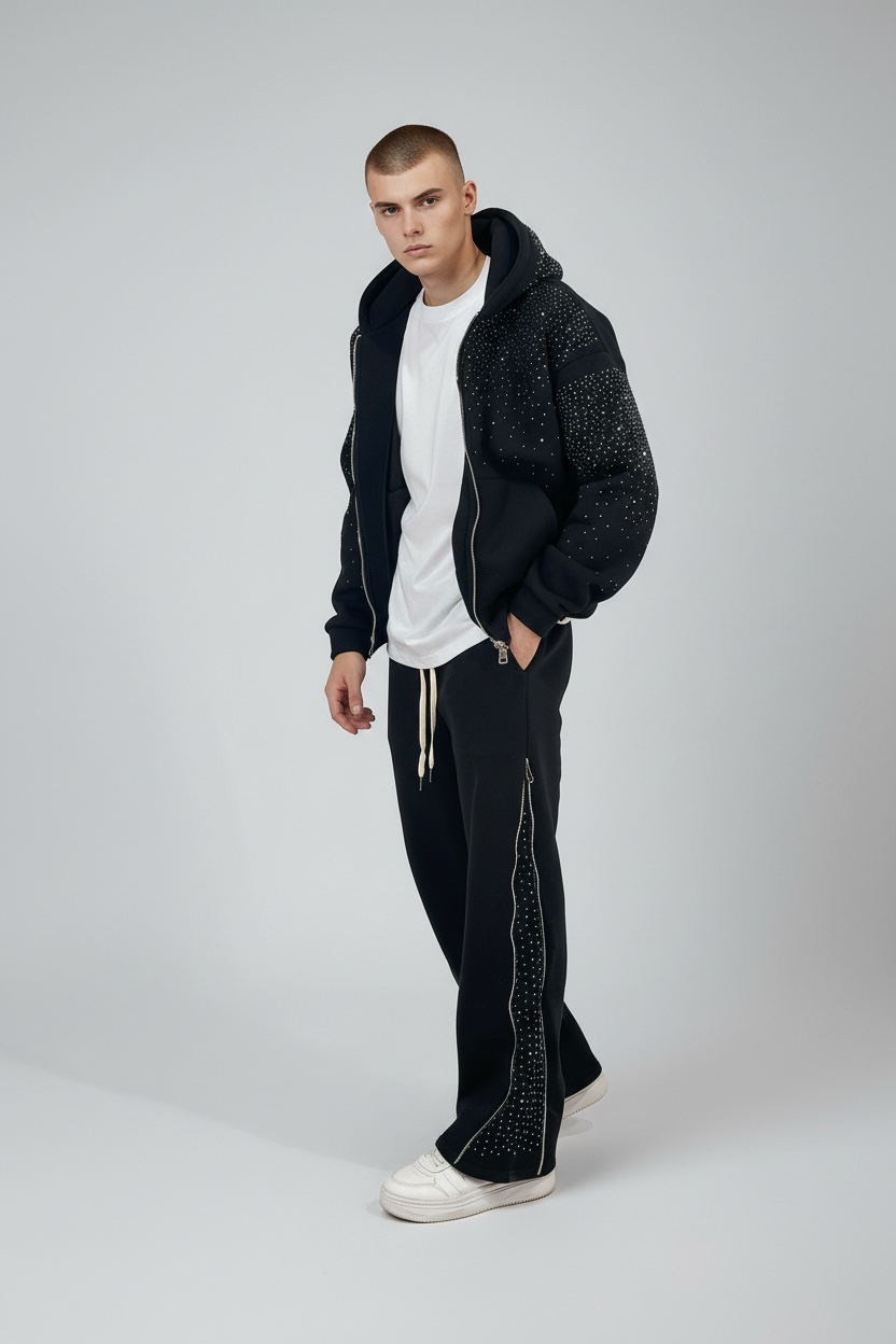 Coordinato Strass - Black