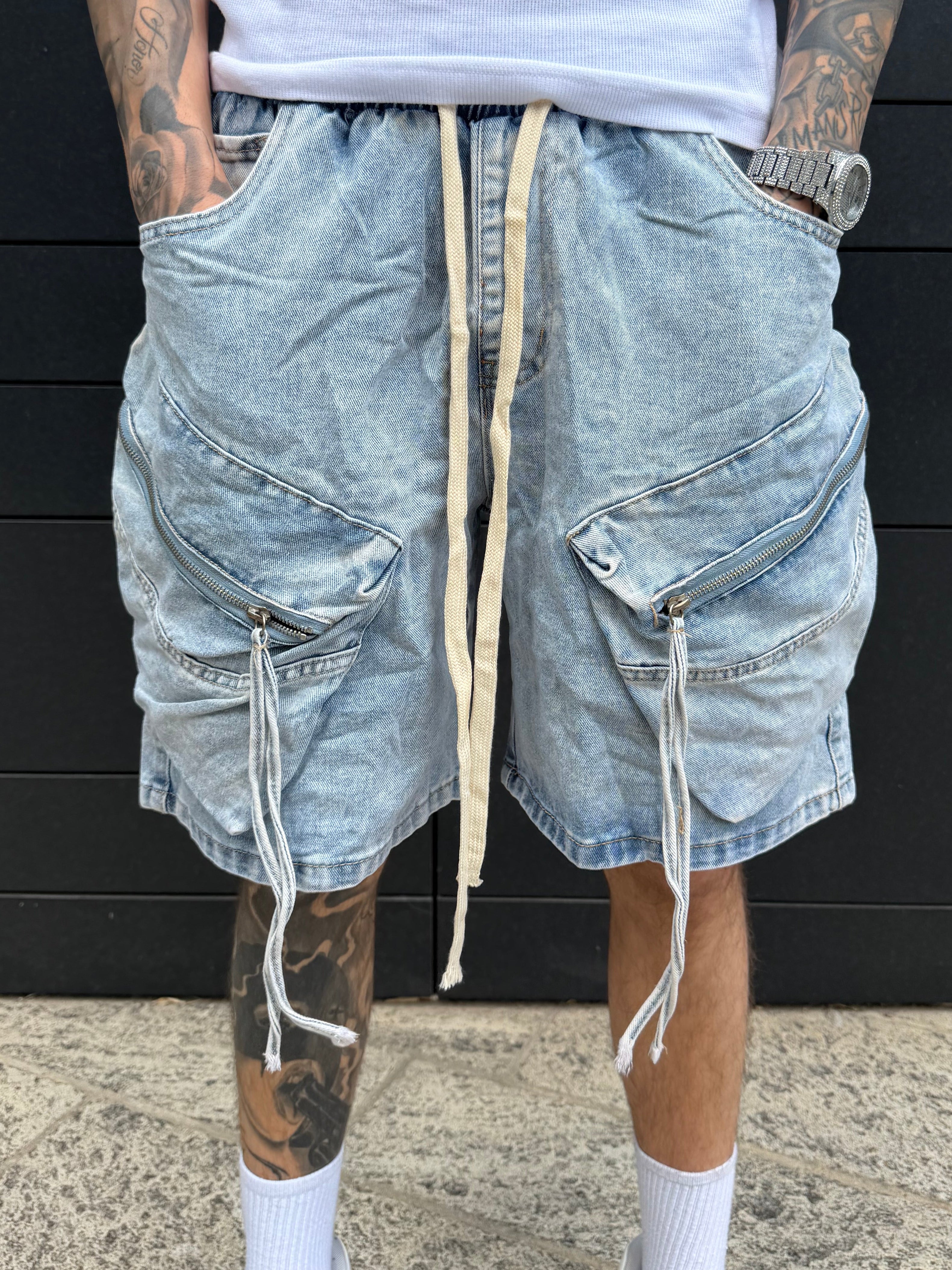 Bermuda cargo - denim