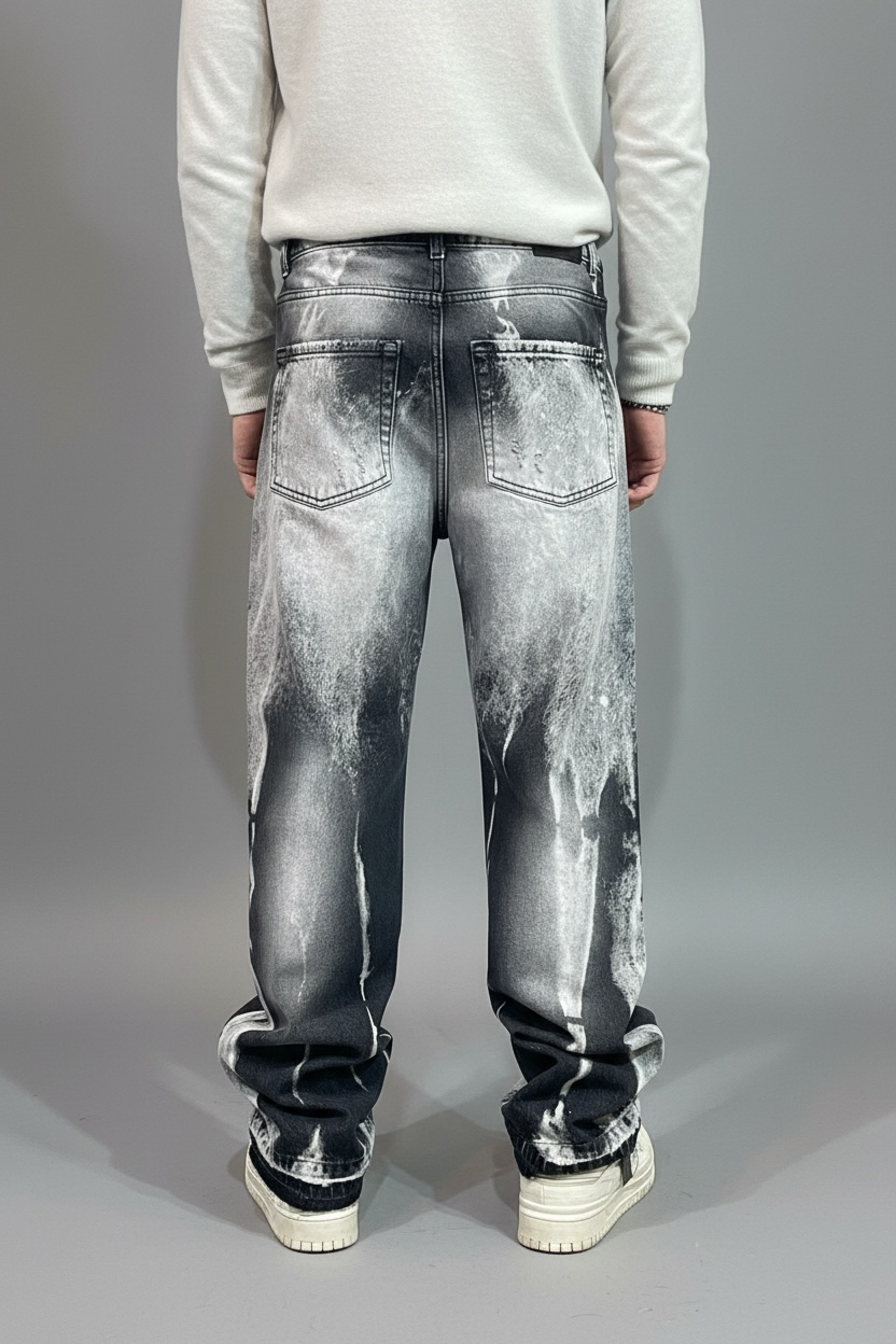 Jeans straight fit grey/black