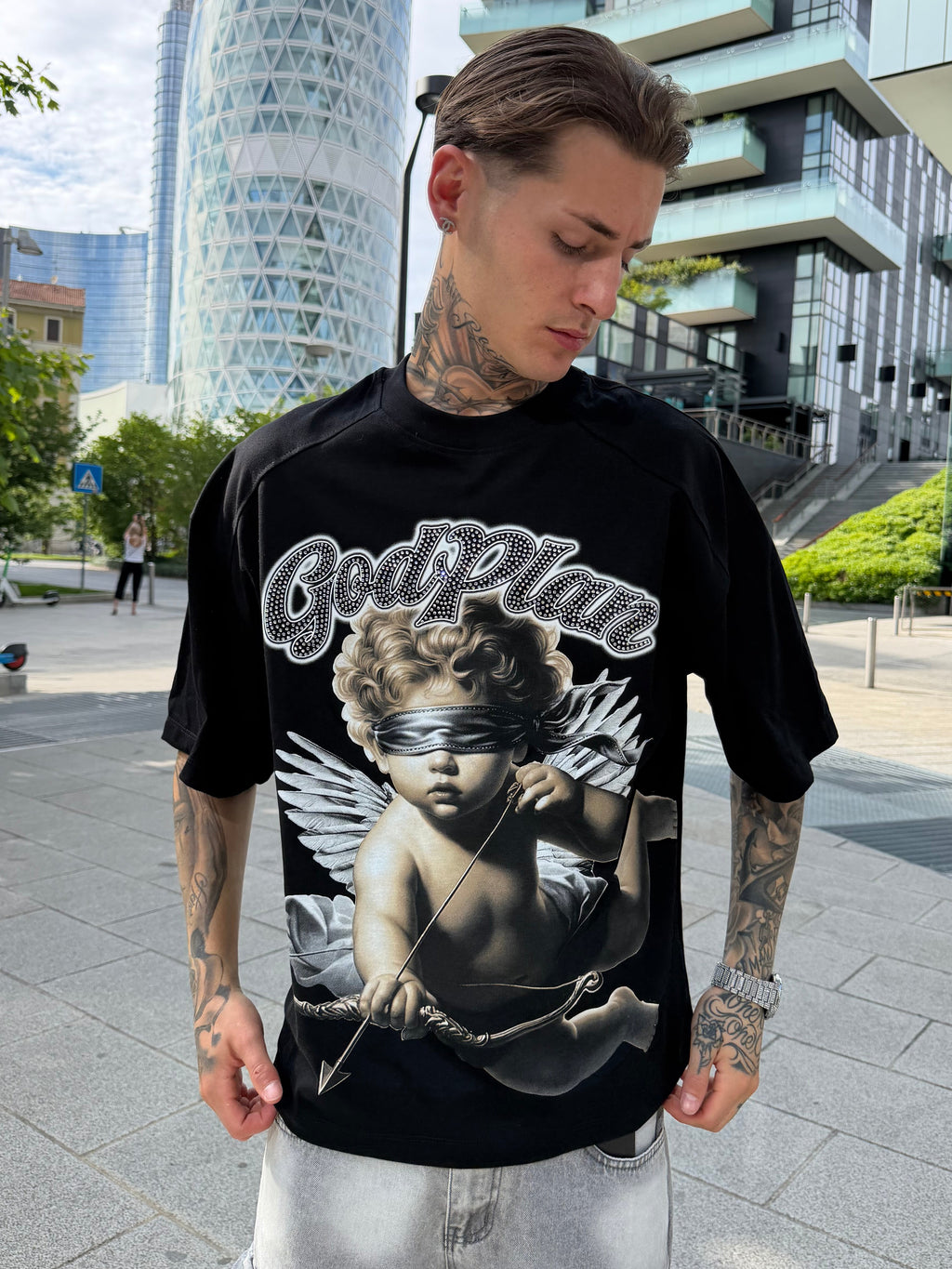 T-shirt God Plan - black