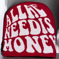 Beanie All Me Needis Money - Red & White