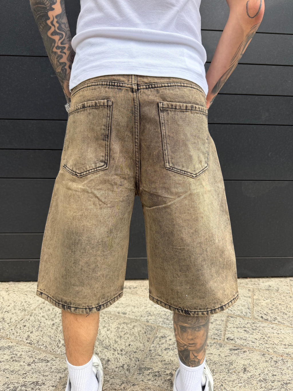 Jeans baggy strass - sabbiato