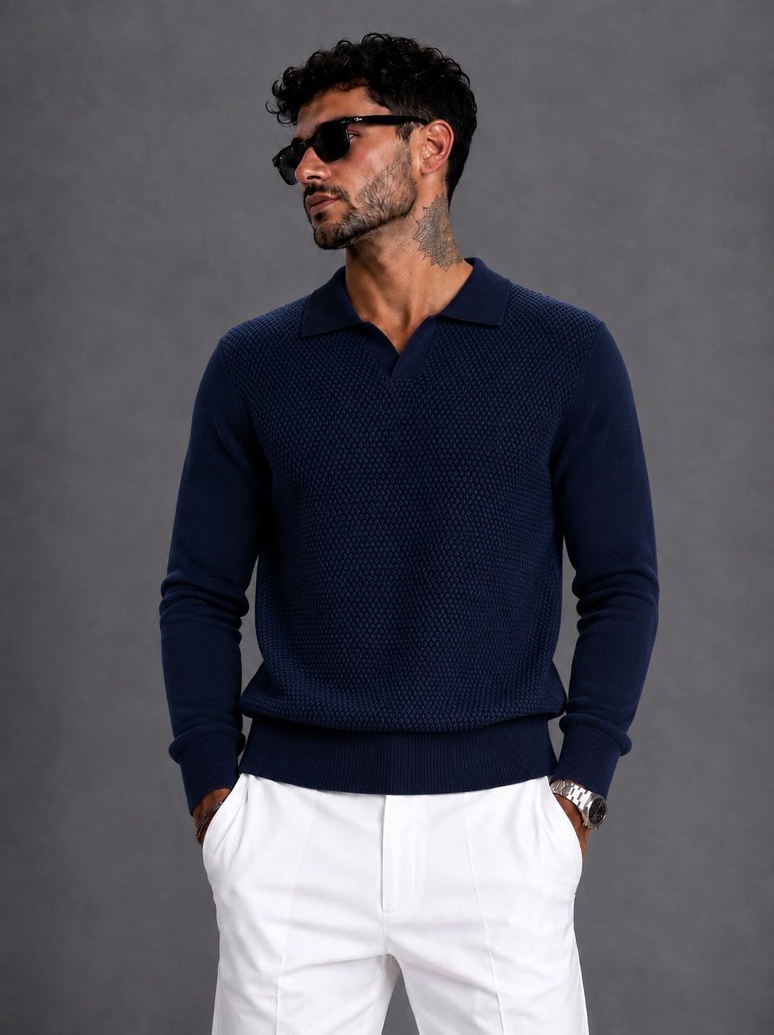 Polo Long - Blue
