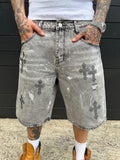 Short croci strass - grey
