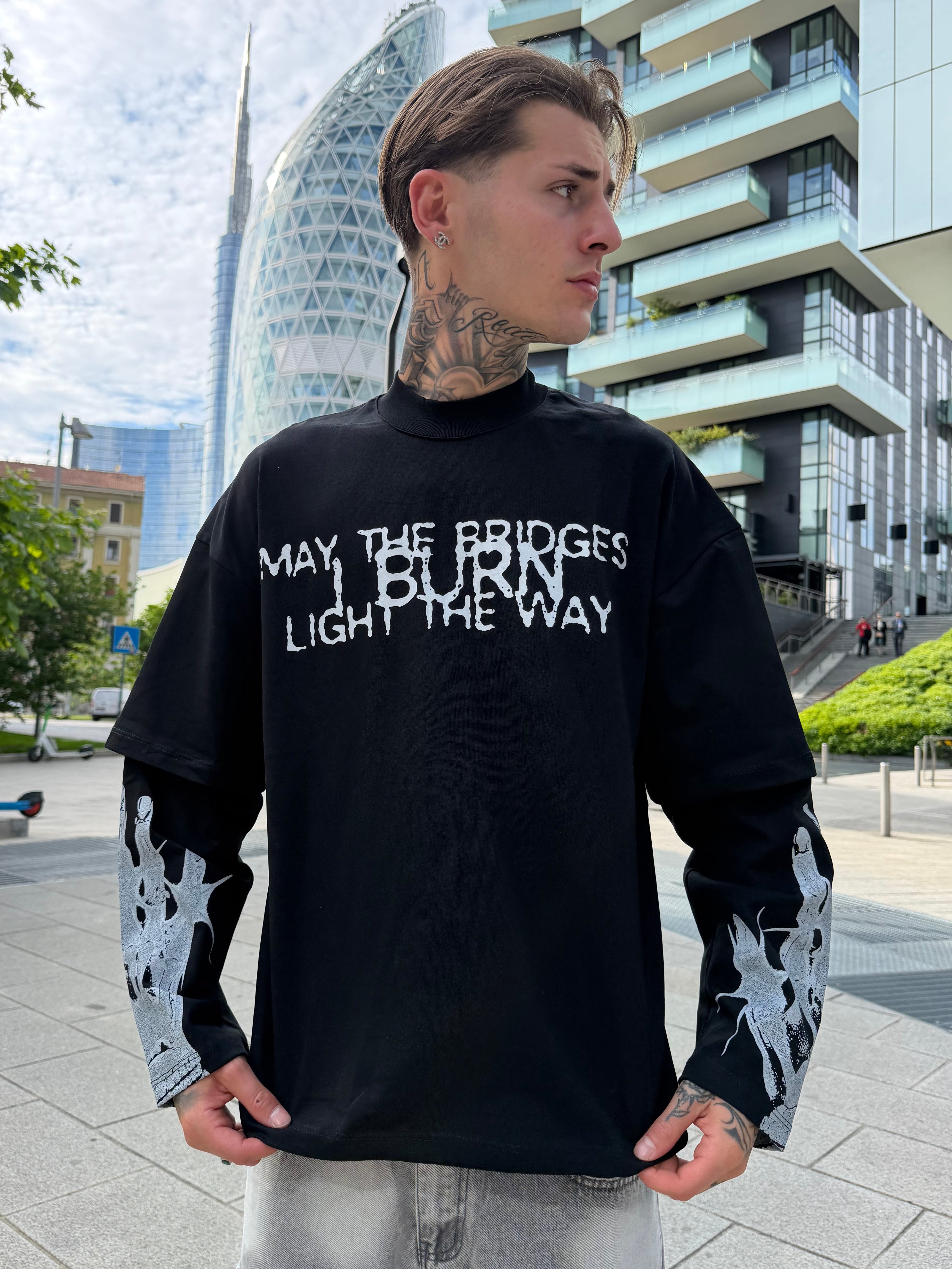 T-shirt long sleeve - black