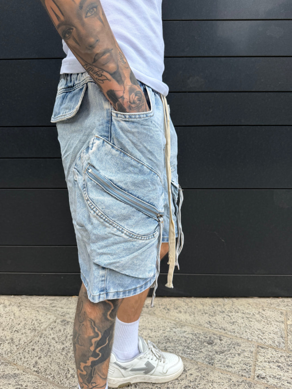Bermuda cargo - denim