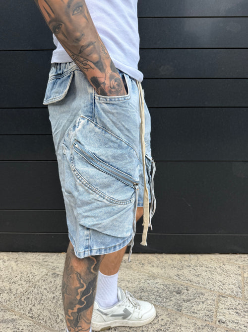 Bermuda cargo - denim