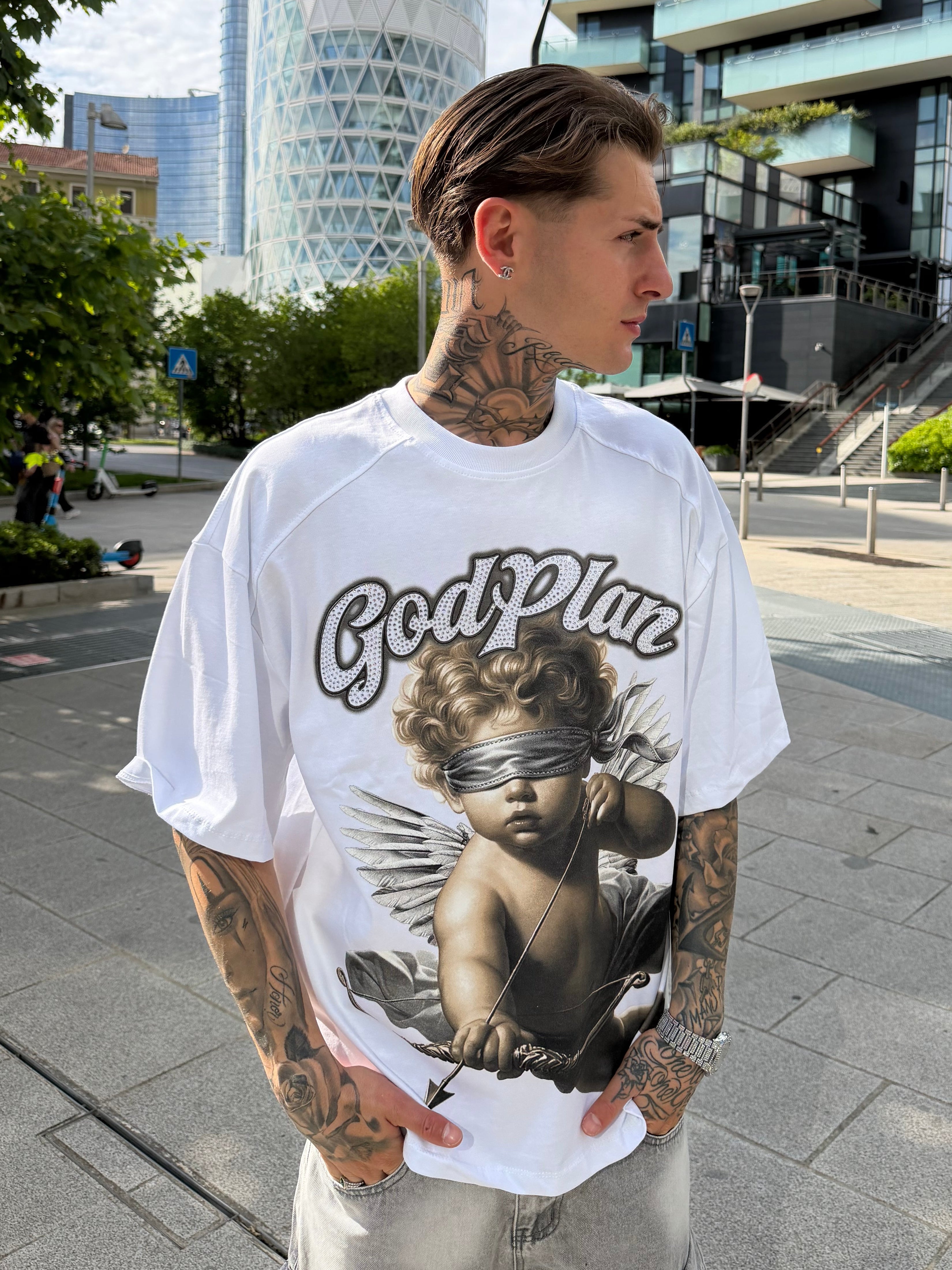 T-shirt God Plan - White