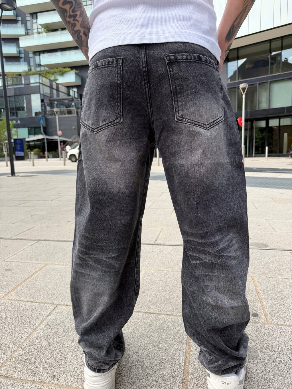 Jeans baggy - black