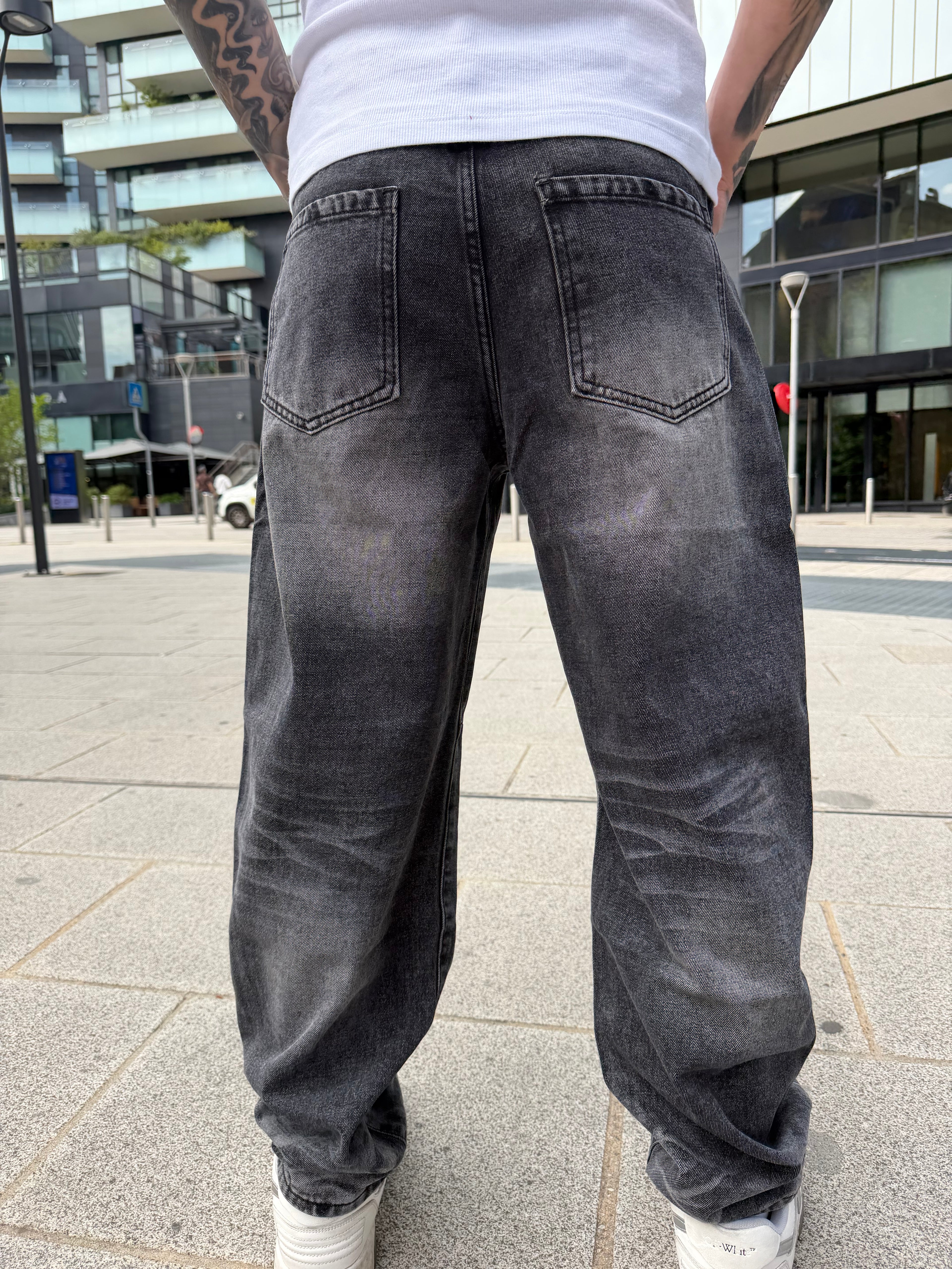 Jeans baggy - black