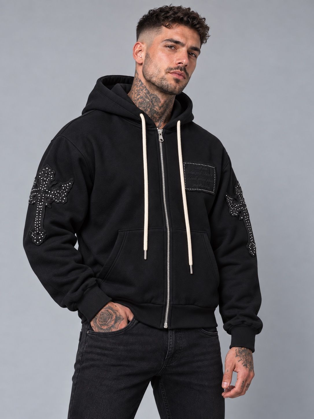 Felpa Zip Gothic