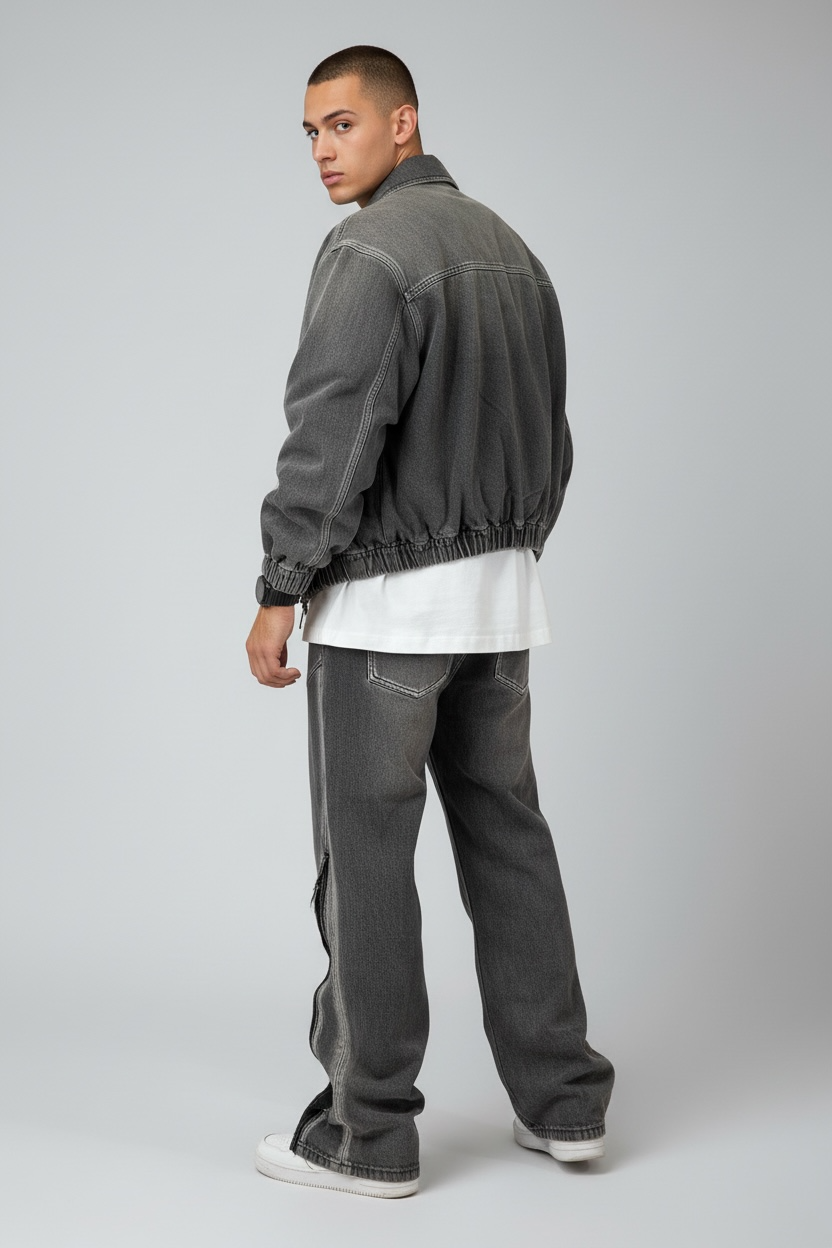 Completo Flare zip Jeans