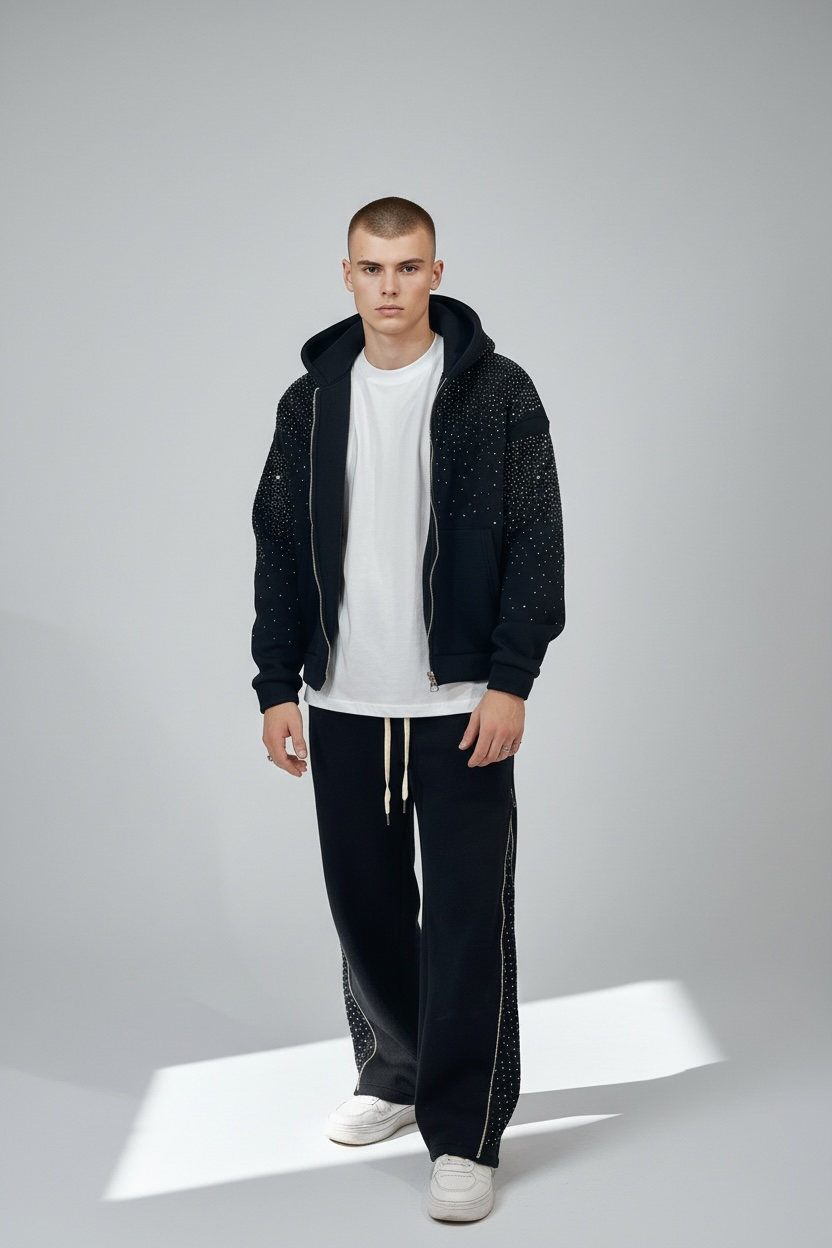 Coordinato Strass - Black