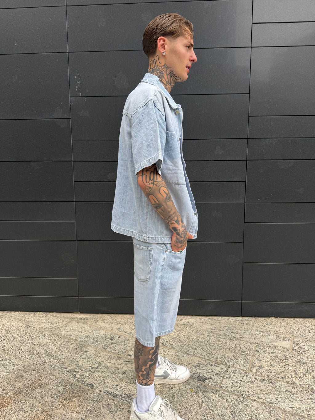 Coordinato shorts - denim