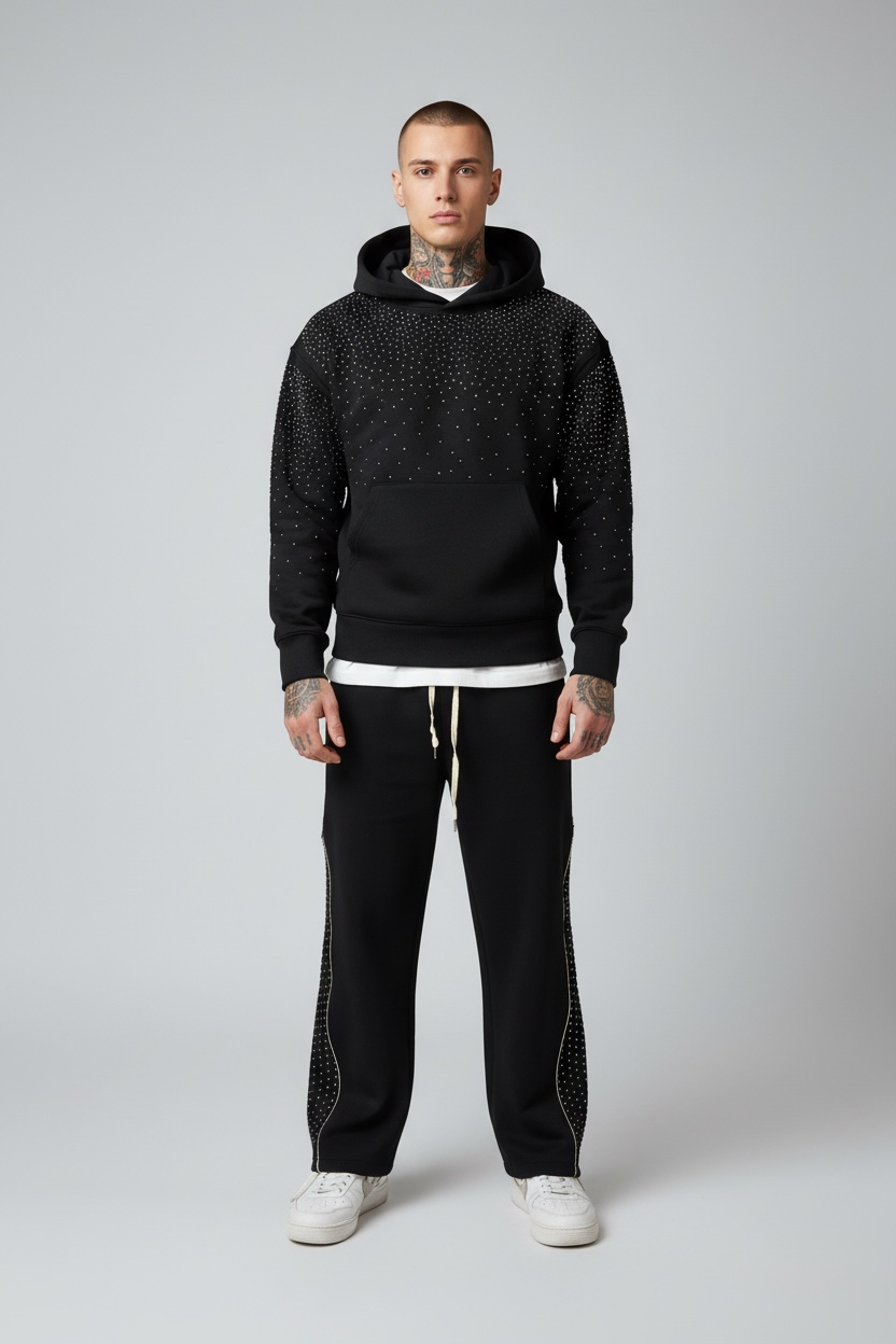 Coordinato Brillantinato - Black