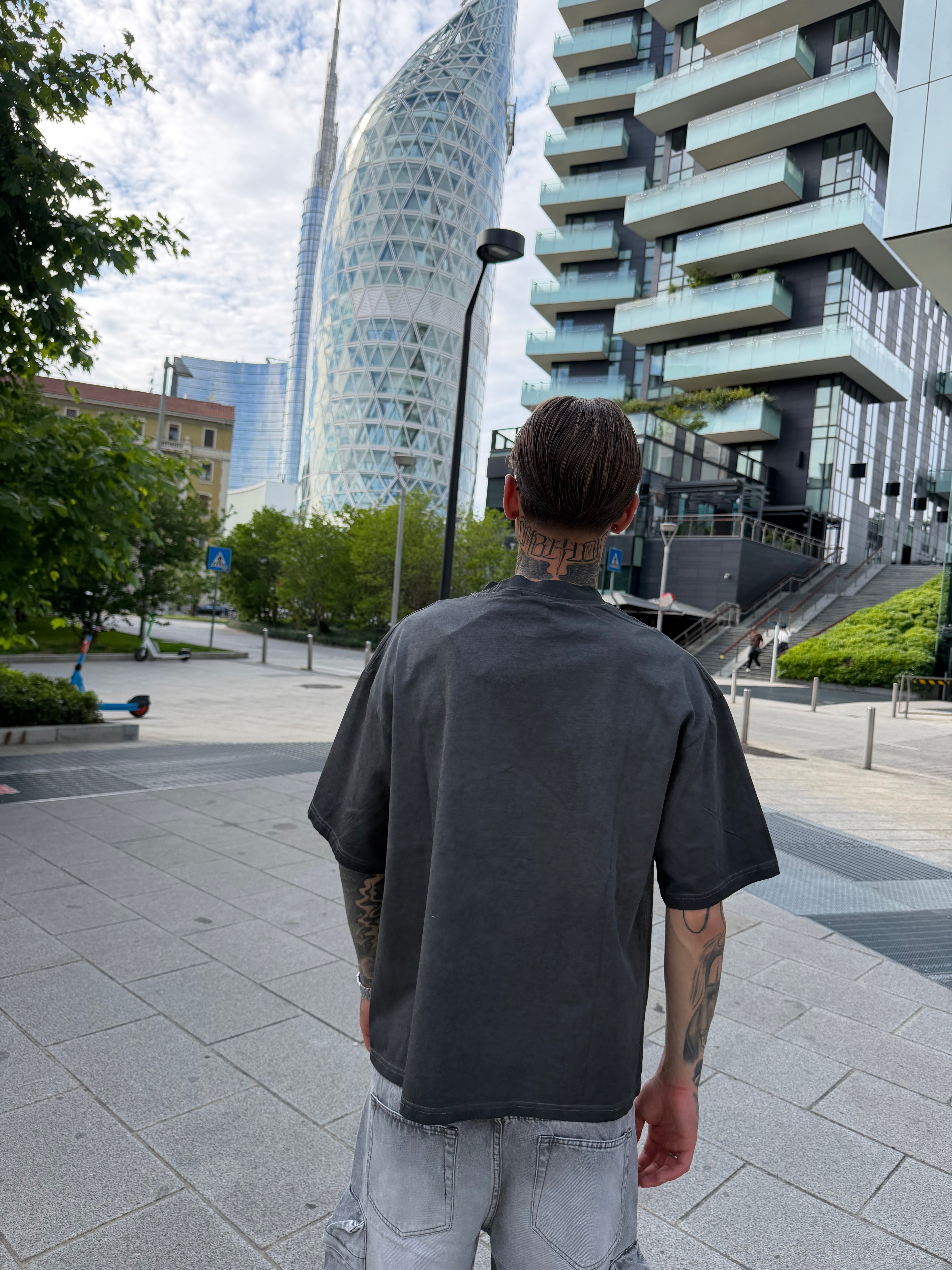T-shirt con stampa - Dark Grey