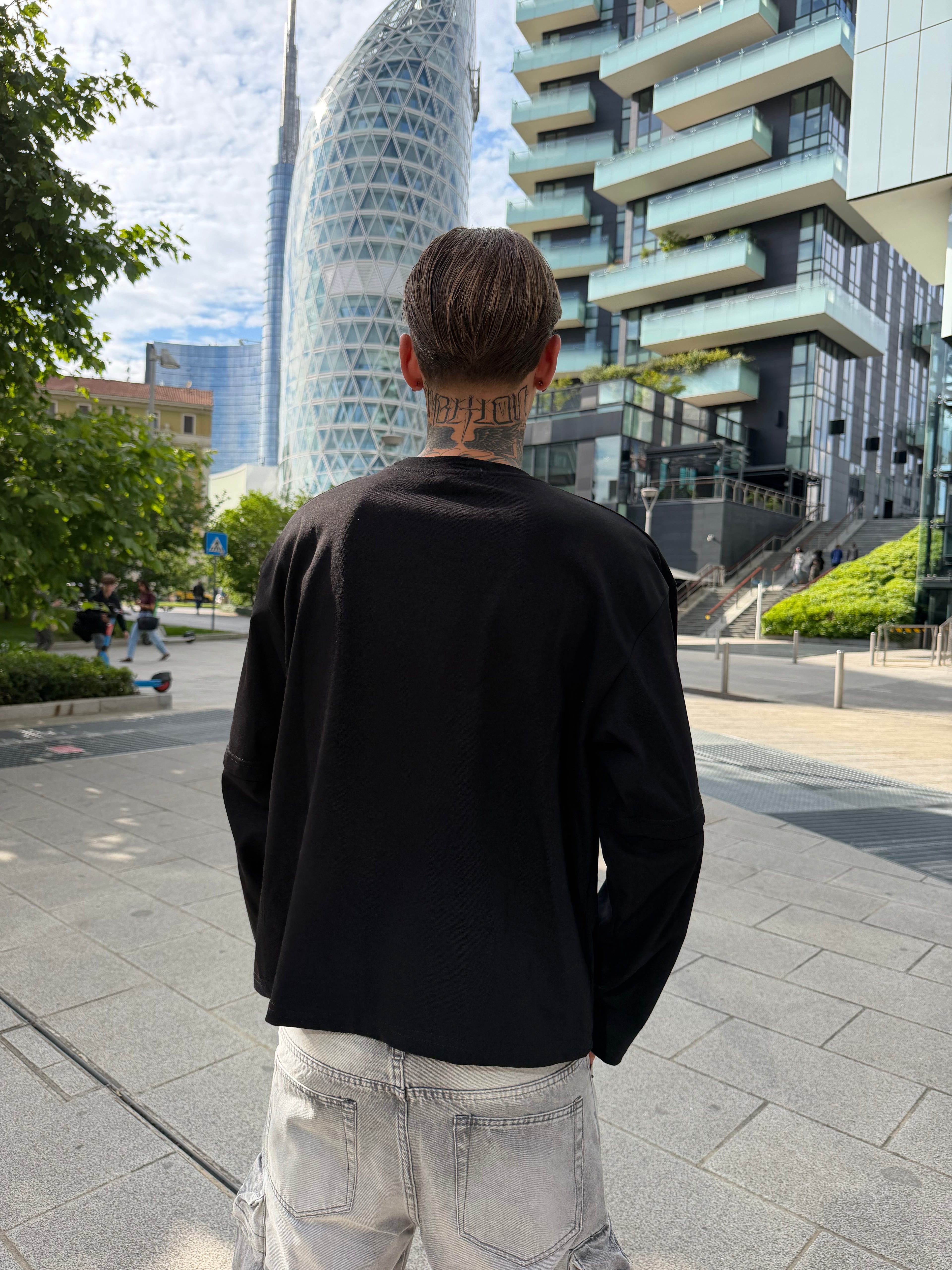 T-shirt long sleeve Black