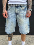 Short croci strass - denim