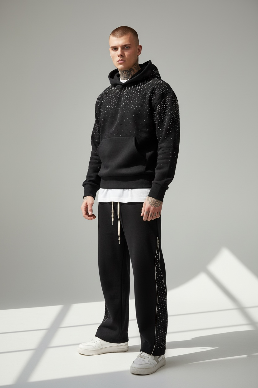 Coordinato Brillantinato - Black