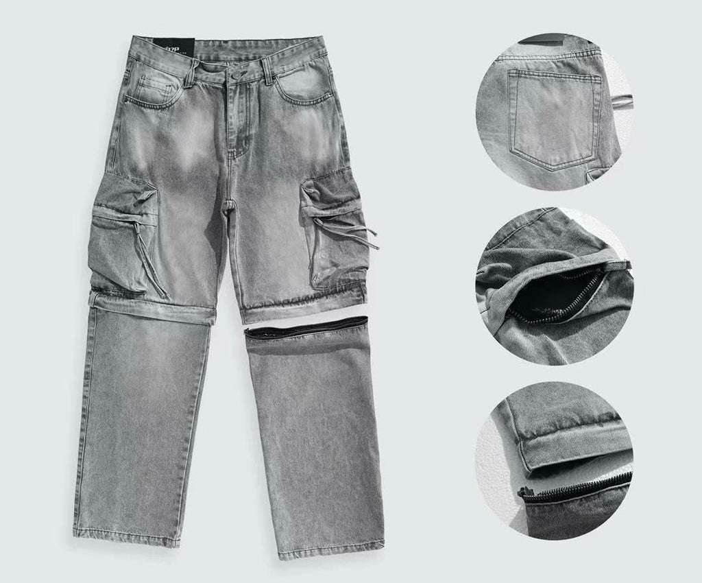 Coordinato Cargo Jeans - Grey