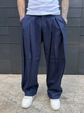 Pantalone Balloon lino - blue