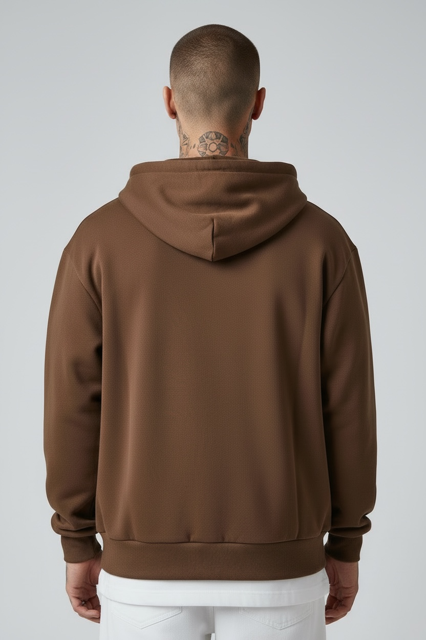 Hoodie Zip - Brown