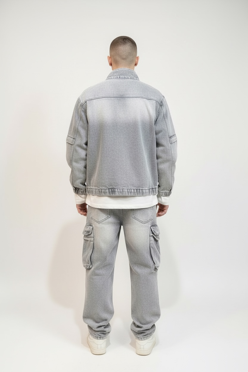 Coordinato Cargo Jeans - Grey