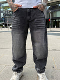 Jeans baggy - black